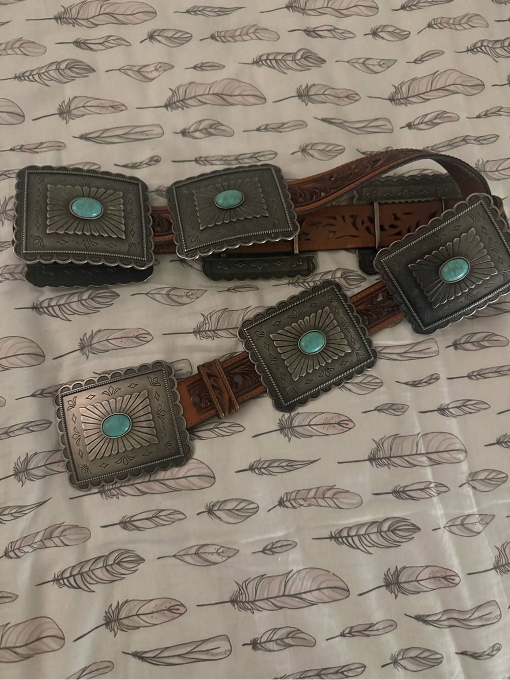 Ariat Turquoise Concho Leather Belt